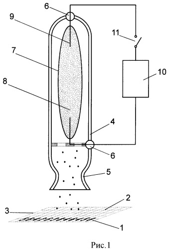 Способ импульсного электрогазодинамического формирования идентификационных меток на поверхности твердого материала (патент 2479673)