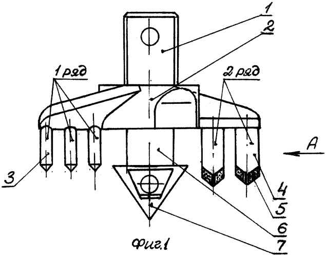Головка для бурения неглубоких скважин в мерзлых грунтах (патент 2298636)