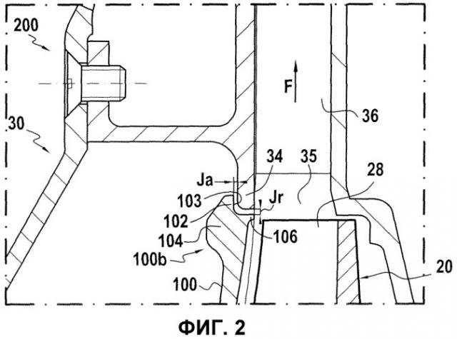 Крышка компрессора газотурбинного двигателя, содержащая осевой упор (патент 2509232)