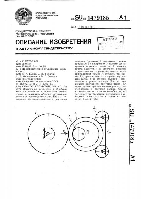 Способ изготовления колец (патент 1479185)