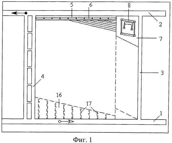 Способ механизированной разработки крутого угольного пласта средней мощности полосами по падению (патент 2532929)