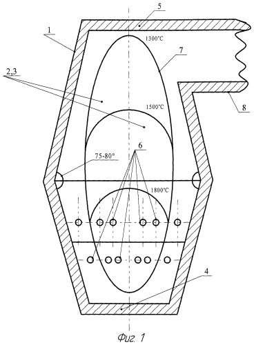 Топка для сжигания газомазутного топлива (патент 2400668)