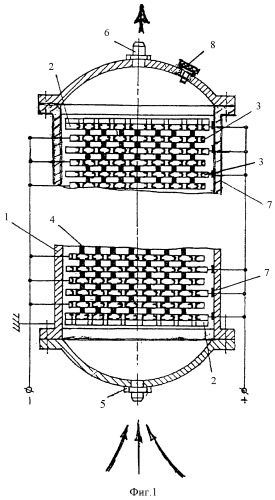 Электрический очиститель диэлектрических жидкостей (и газов) с закругленными отверстиями в электродах (патент 2377072)