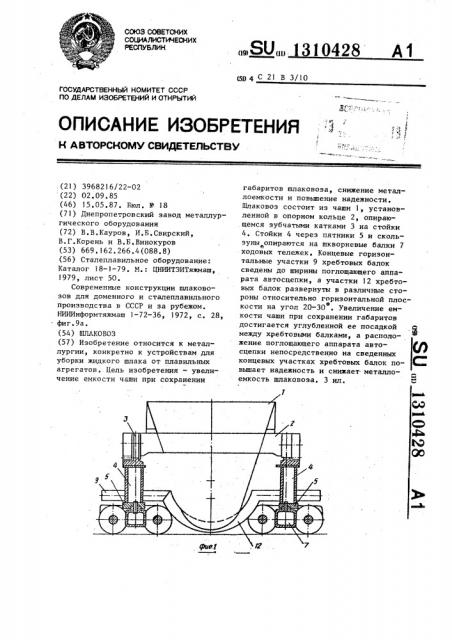 Шлаковоз (патент 1310428)