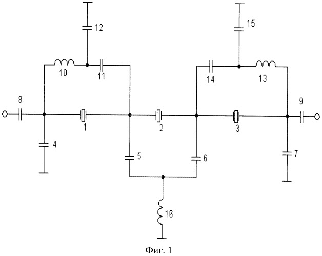 Полосовой пьезоэлектрический фильтр (патент 2429560)