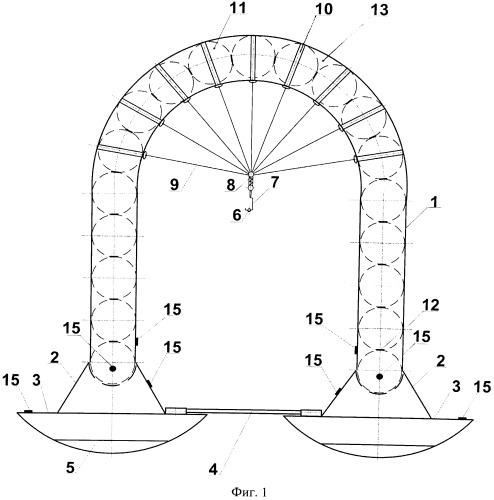 Надувная плавающая опора для удержания плавающего каната (патент 2531778)