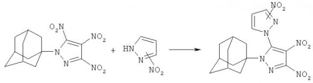 Способ получения 1-(1-адамантил)-3,4-динитро-5(n-нитропиразолил)-1h-пиразолов (патент 2532268)
