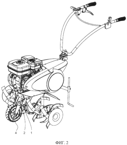 Мотоблок с убирающимся транспортным колесом (патент 2569967)