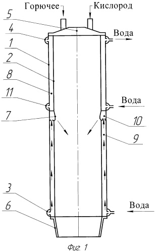 Высокотемпературный реактор с мелкодисперсным распылом воды (патент 2571756)