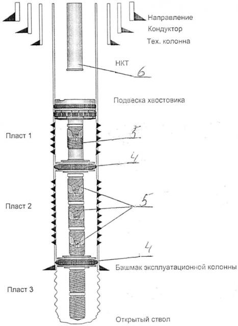 Способ одновременно-раздельной эксплуатации многопластовой залежи и устройство для реализации способа (патент 2594235)