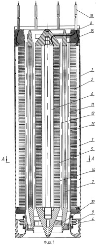 Индукционный цилиндрический насос (патент 2271597)