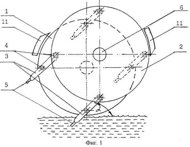 Колесно-лопаточный движитель (патент 2293040)