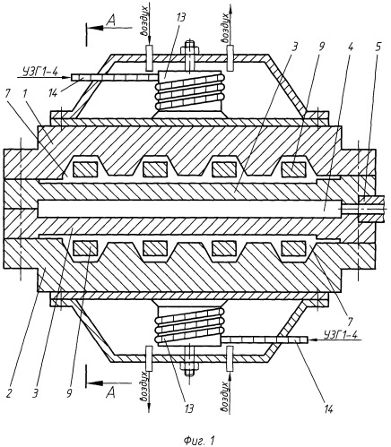 Двухканальная экструзионная головка для изготовления полимерных облицовочных стеновых панелей с применением ультразвуковых колебаний (патент 2365503)