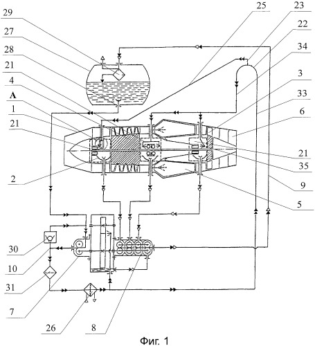 Авиационный газотурбинный двигатель (патент 2458237)