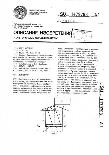 Дефлектор (патент 1479793)