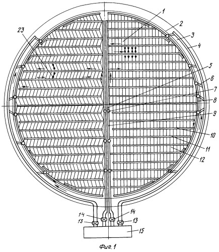 Водораспределительное устройство градирни (патент 2247294)