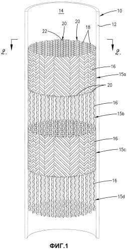 Структурированный насадочный модуль для массообменной колонны и способ его использования (патент 2500468)