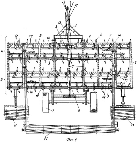 Дисковый почвообрабатывающий агрегат (патент 2313205)
