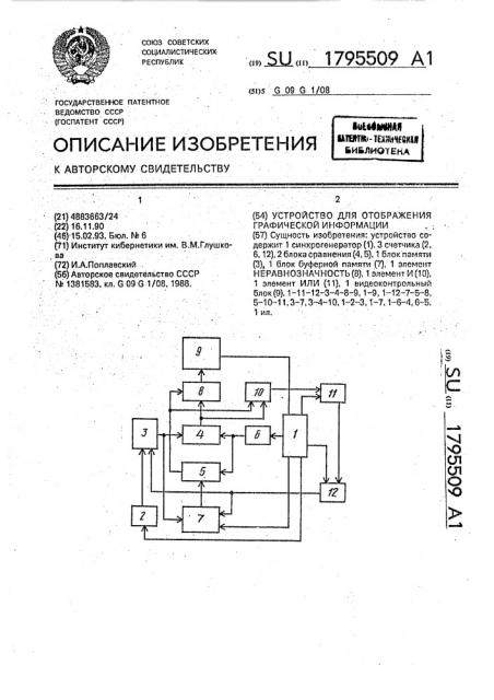 Устройство для отображения графической информации (патент 1795509)