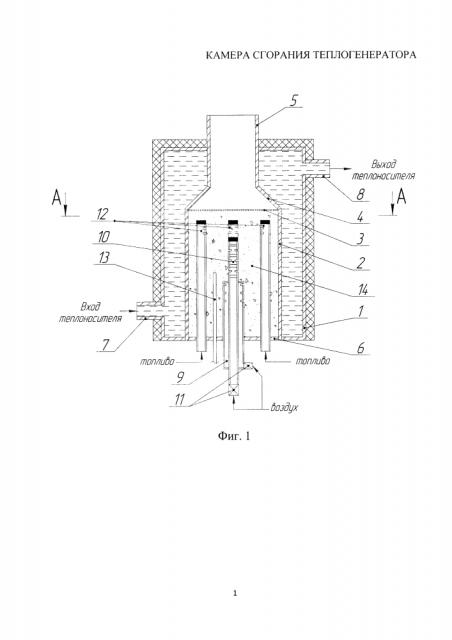 Камера сгорания теплогенератора (патент 2616962)