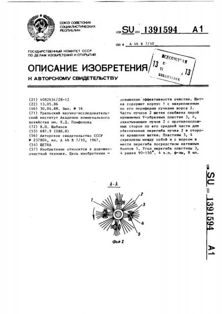 Щетка (патент 1391594)