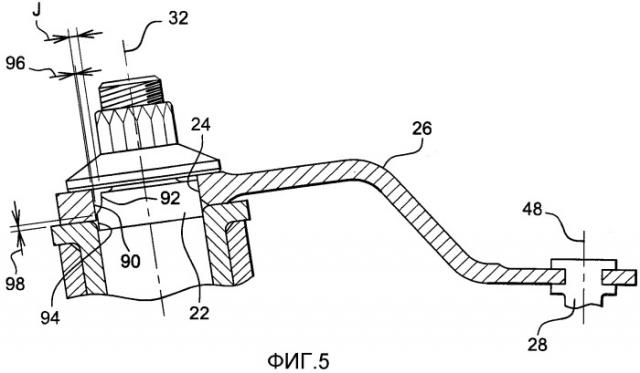 Устройство регулирования лопаток с изменяемым углом установки в турбомашине (патент 2365765)