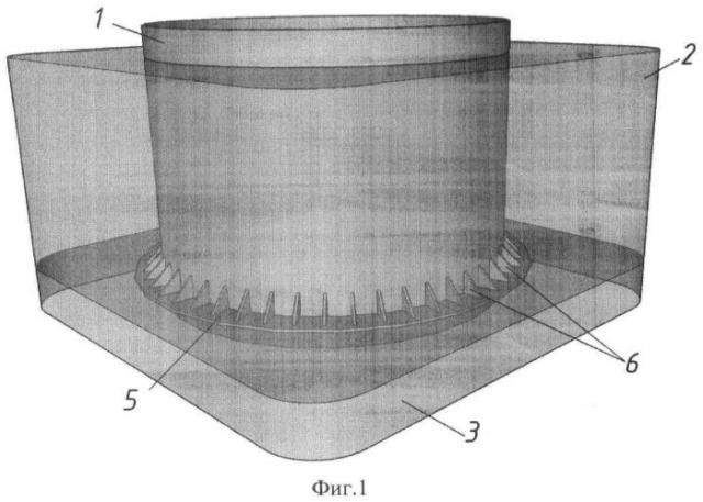 Оболочка большого диаметра с опорным кольцом (патент 2463408)