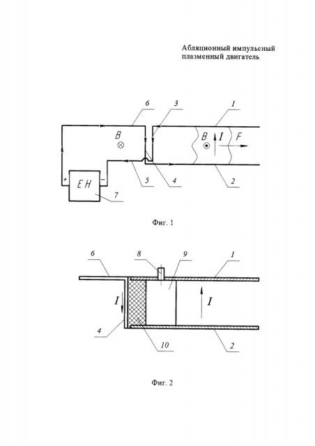 Абляционный импульсный плазменный двигатель (патент 2664892)
