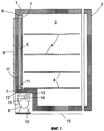Холодильный аппарат и испаритель талой воды для такого аппарата (патент 2406046)
