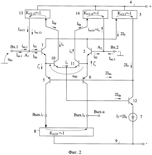 Комплементарный дифференциальный усилитель (патент 2450423)