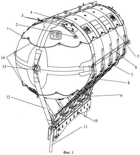 Мягкий судоподъемный понтон (патент 2487047)