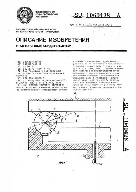 Способ чистовой обработки шаров (патент 1060428)