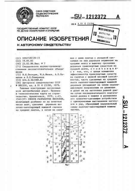 Способ разработки лесосеки (патент 1212372)