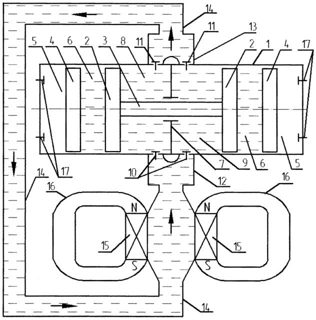 Двухтактный двигатель внутреннего сгорания с электрическим генератором (патент 2645191)