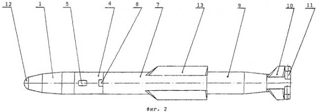 Авиационная бомба, стабилизированная по крену, с инерциально-спутниковой системой наведения (патент 2339905)
