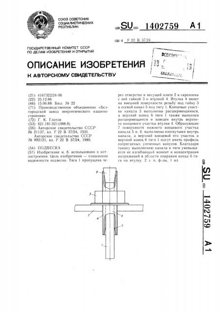 Подвеска (патент 1402759)