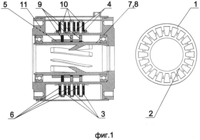 Аксиальная индукторная электрическая машина с электромагнитным возбуждением (патент 2520610)