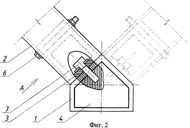 Узел соединения трубчатых профилей в трехгранной ферме (патент 2373344)