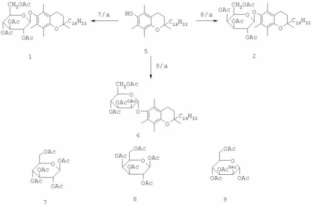 Способ получения 6-o-[ -d-(2,3,4,6-тетра-o-ацетил)гликопиранозил]-d,l- -токоферолов (патент 2350620)