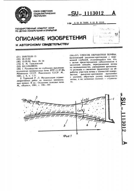 Способ обработки почвы (патент 1113012)