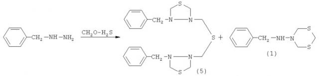 Способ получения n-фенил(бензил)-(1,3,5-дитиазинан-5-ил)аминов (патент 2443692)