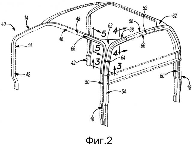 Конструкция кузова и крыши транспортного средства (патент 2600018)