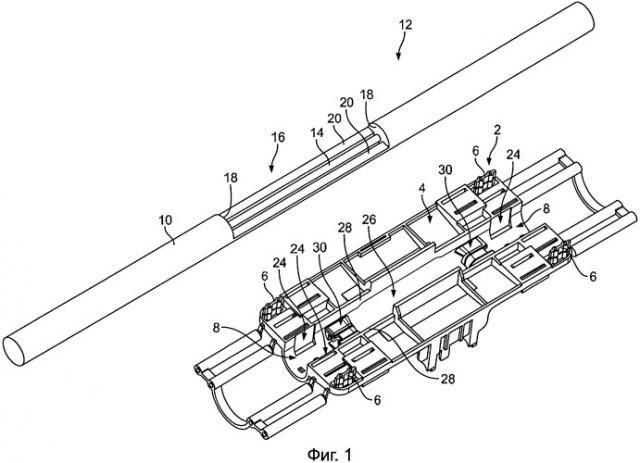 Вставка для оптоволоконной сборки и оптоволоконная сборка, использующая такую вставку (патент 2538359)