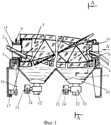 Машина для мойки сыпучих материалов (патент 2425596)