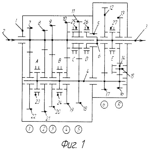 Десятиступенчатая коробка передач (патент 2495299)
