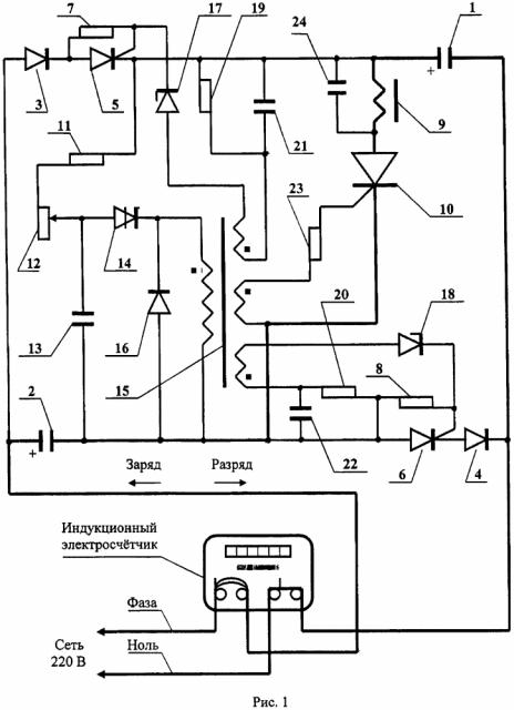 Устройство для проверки правильности учёта электроэнергии приборами её учёта (патент 2622225)