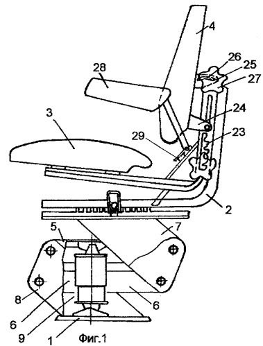 Сиденье оператора самоходной сельскохозяйственной техники (патент 2270108)