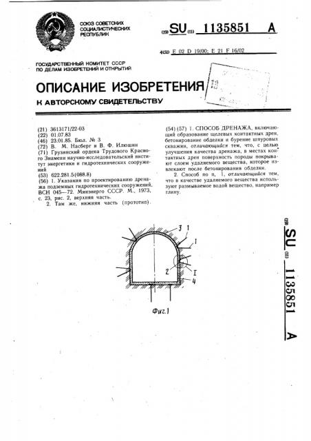 Способ дренажа (патент 1135851)