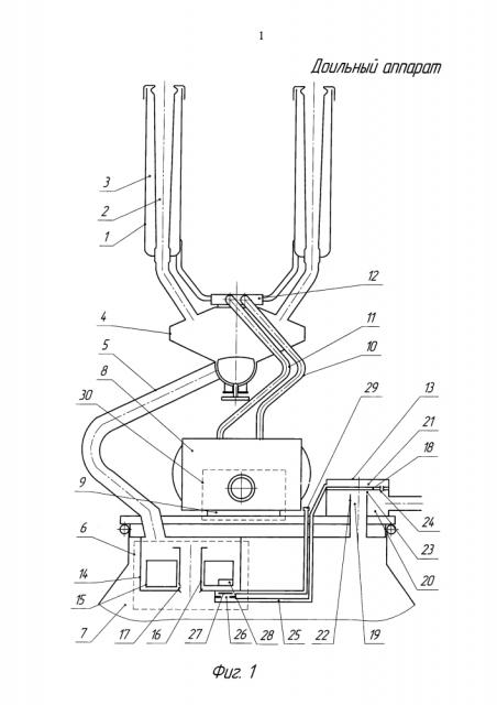 Доильный аппарат (патент 2621015)