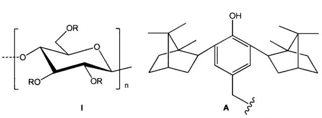 Гидрофильный конъюгат производного крахмала и 2,6-диизоборнил-4-метилфенола и способ его получения (патент 2619934)